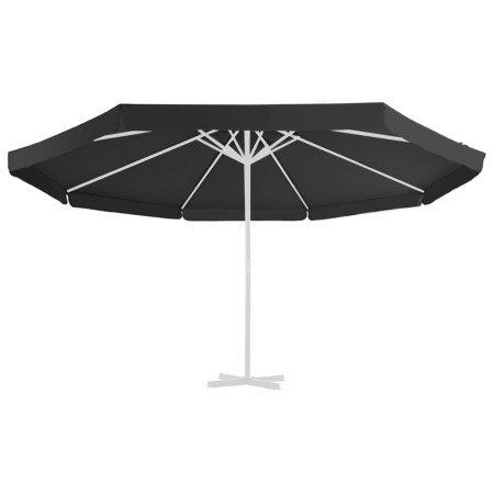 vidaXL Ersatzbezug für Sonnenschirm Schwarz 500 cm