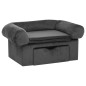 vidaXL Hundesofa mit Schublade Dunkelgrau 75x50x38 cm Plüsch vidaXL Hundesofa mit Schublade Dunkelgrau 75x50x38 cm Plüsch