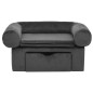 vidaXL Hundesofa mit Schublade Dunkelgrau 75x50x38 cm Plüsch vidaXL Hundesofa mit Schublade Dunkelgrau 75x50x38 cm Plüsch