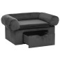 vidaXL Hundesofa mit Schublade Dunkelgrau 75x50x38 cm Plüsch vidaXL Hundesofa mit Schublade Dunkelgrau 75x50x38 cm Plüsch
