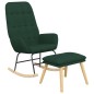 vidaXL Schaukelsessel mit Hocker Dunkelgrün Stoff vidaXL Schaukelsessel mit Hocker Dunkelgrün Stoff