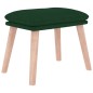 vidaXL Schaukelsessel mit Hocker Dunkelgrün Stoff vidaXL Schaukelsessel mit Hocker Dunkelgrün Stoff