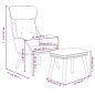 vidaXL Relaxsessel mit Hocker Blau Stoff vidaXL Relaxsessel mit Hocker Blau Stoff