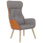 vidaXL Relaxsessel mit Hocker Hellgrau Kunstleder & Stoff vidaXL Relaxsessel mit Hocker Hellgrau Kunstleder & Stoff
