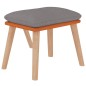 vidaXL Relaxsessel mit Hocker Hellgrau Kunstleder & Stoff vidaXL Relaxsessel mit Hocker Hellgrau Kunstleder & Stoff