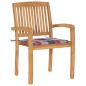 Stapelbare Gartenstühle mit Kissen 4 Stk. Massivholz Teak Stapelbare Gartenstühle mit Kissen 4 Stk. Massivholz Teak