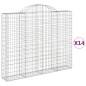 vidaXL Gabionen mit Hochbogen 14 Stk 200x30x160/180cm Verzinktes Eisen vidaXL Gabionen mit Hochbogen 14 Stk 200x30x160/180cm Verzinktes Eisen