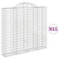 vidaXL Gabionen mit Hochbogen 11 Stk 200x30x180/200cm Verzinktes Eisen vidaXL Gabionen mit Hochbogen 11 Stk 200x30x180/200cm Verzinktes Eisen