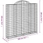 vidaXL Gabionen mit Hochbogen 11 Stk 200x30x180/200cm Verzinktes Eisen vidaXL Gabionen mit Hochbogen 11 Stk 200x30x180/200cm Verzinktes Eisen