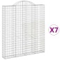 vidaXL Gabionen mit Hochbogen 7 Stk. 200x30x220/240cm Verzinktes Eisen vidaXL Gabionen mit Hochbogen 7 Stk. 200x30x220/240cm Verzinktes Eisen