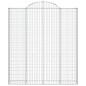 vidaXL Gabionen mit Hochbogen 7 Stk. 200x30x220/240cm Verzinktes Eisen vidaXL Gabionen mit Hochbogen 7 Stk. 200x30x220/240cm Verzinktes Eisen