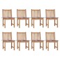 Gartenstühle 8 Stk. mit Kissen Massivholz Teak Gartenstühle 8 Stk. mit Kissen Massivholz Teak