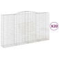 vidaXL Gabionen mit Hochbogen 20Stk. 400x50x220/240cm Verzinktes Eisen vidaXL Gabionen mit Hochbogen 20Stk. 400x50x220/240cm Verzinktes Eisen
