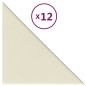 vidaXL Wandpaneele 12 Stk. Creme 30x30 cm Kunstleder 0,54 m² vidaXL Wandpaneele 12 Stk. Creme 30x30 cm Kunstleder 0,54 m²