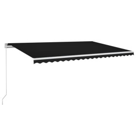 vidaXL Markise Manuell Einziehbar mit LED 500x300 cm Anthrazit