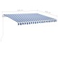 vidaXL Markise Manuell Einziehbar mit LED 350x250 cm Blau Weiß vidaXL Markise Manuell Einziehbar mit LED 350x250 cm Blau Weiß