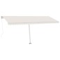 vidaXL Markise Manuell Einziehbar mit LED 500x300 cm Creme vidaXL Markise Manuell Einziehbar mit LED 500x300 cm Creme