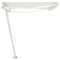 vidaXL Markise Manuell Einziehbar mit LED 500x300 cm Creme vidaXL Markise Manuell Einziehbar mit LED 500x300 cm Creme