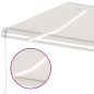 vidaXL Markise Manuell Einziehbar mit LED 500x300 cm Creme vidaXL Markise Manuell Einziehbar mit LED 500x300 cm Creme
