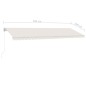 vidaXL Markise Manuell Einziehbar mit LED 500x300 cm Creme vidaXL Markise Manuell Einziehbar mit LED 500x300 cm Creme