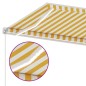 vidaXL Markise Manuell Einziehbar mit LED 350x250 cm Gelb Weiß vidaXL Markise Manuell Einziehbar mit LED 350x250 cm Gelb Weiß