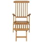 Liegestühle mit Fußteil 2 Stk. Teak Massivholz Liegestühle mit Fußteil 2 Stk. Teak Massivholz