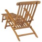 Liegestühle mit Fußteil 2 Stk. Teak Massivholz Liegestühle mit Fußteil 2 Stk. Teak Massivholz