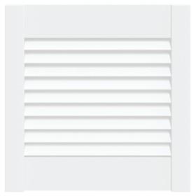 vidaXL Schranktür Lamellen-Design Weiß 39,5x39,4 cm Massivholz Kiefer