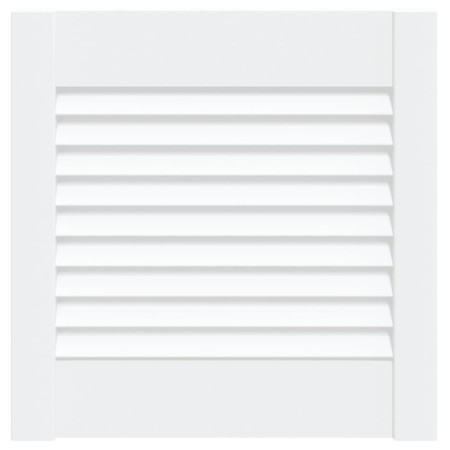 vidaXL Schranktür Lamellen-Design Weiß 39,5x39,4 cm Massivholz Kiefer