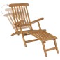 Liegestühle mit Fußteil 2 Stk. Teak Massivholz Liegestühle mit Fußteil 2 Stk. Teak Massivholz