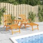 vidaXL Gartenliegen mit Fußteil und Tisch Massivholz Akazie vidaXL Gartenliegen mit Fußteil und Tisch Massivholz Akazie