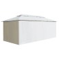 vidaXL Pavillon mit Vorhängen 600x298x270 cm Weiß 180g/m² vidaXL Pavillon mit Vorhängen 600x298x270 cm Weiß 180g/m²