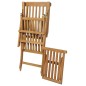 Liegestühle mit Fußteil 2 Stk. Teak Massivholz Liegestühle mit Fußteil 2 Stk. Teak Massivholz