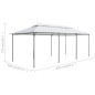 vidaXL Pavillon mit Vorhängen 600x298x270 cm Weiß 180g/m² vidaXL Pavillon mit Vorhängen 600x298x270 cm Weiß 180g/m²