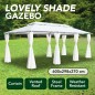 vidaXL Pavillon mit Vorhängen 600x298x270 cm Weiß 180g/m² vidaXL Pavillon mit Vorhängen 600x298x270 cm Weiß 180g/m²