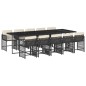 vidaXL 11-tlg. Garten-Essgruppe mit Kissen Schwarz Poly Rattan vidaXL 11-tlg. Garten-Essgruppe mit Kissen Schwarz Poly Rattan