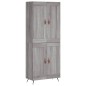 Highboard Grau Sonoma 69,5x34x180 cm Holzwerkstoff Highboard Grau Sonoma 69,5x34x180 cm Holzwerkstoff