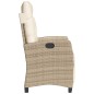 vidaXL Gartensessel mit Fußteil 2 Stk. Verstellbar Beige Poly Rattan vidaXL Gartensessel mit Fußteil 2 Stk. Verstellbar Beige Poly Rattan