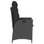 vidaXL Gartensessel mit Kissen 2 Stk. Verstellbar Schwarz Poly Rattan vidaXL Gartensessel mit Kissen 2 Stk. Verstellbar Schwarz Poly Rattan