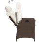 vidaXL 7-tlg. Garten-Essgruppe mit Kissen Braun Poly Rattan vidaXL 7-tlg. Garten-Essgruppe mit Kissen Braun Poly Rattan