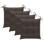 Gartenstühle 4 Stk. mit Taupe Kissen Massivholz Teak Gartenstühle 4 Stk. mit Taupe Kissen Massivholz Teak