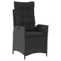 vidaXL 3-tlg. Garten-Essgruppe mit Kissen Schwarz Poly Rattan vidaXL 3-tlg. Garten-Essgruppe mit Kissen Schwarz Poly Rattan