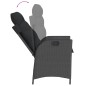 vidaXL 3-tlg. Garten-Essgruppe mit Kissen Schwarz Poly Rattan vidaXL 3-tlg. Garten-Essgruppe mit Kissen Schwarz Poly Rattan