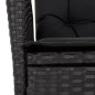 vidaXL 3-tlg. Garten-Essgruppe mit Kissen Schwarz Poly Rattan vidaXL 3-tlg. Garten-Essgruppe mit Kissen Schwarz Poly Rattan