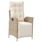 vidaXL 9-tlg. Garten-Essgruppe mit Kissen Beige Poly Rattan vidaXL 9-tlg. Garten-Essgruppe mit Kissen Beige Poly Rattan