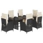 vidaXL 7-tlg. Garten-Essgruppe mit Kissen Schwarz Poly Rattan vidaXL 7-tlg. Garten-Essgruppe mit Kissen Schwarz Poly Rattan