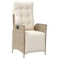 vidaXL 9-tlg. Garten-Essgruppe mit Kissen Beige Poly Rattan vidaXL 9-tlg. Garten-Essgruppe mit Kissen Beige Poly Rattan