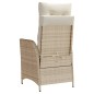 vidaXL Gartensessel mit Fußteil 2 Stk. Verstellbar Beige Poly Rattan vidaXL Gartensessel mit Fußteil 2 Stk. Verstellbar Beige Poly Rattan