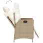 vidaXL Gartensessel mit Fußteil 2 Stk. Verstellbar Beige Poly Rattan vidaXL Gartensessel mit Fußteil 2 Stk. Verstellbar Beige Poly Rattan