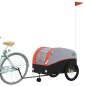 vidaXL Fahrradanhänger Schwarz und Orange 45 kg Eisen